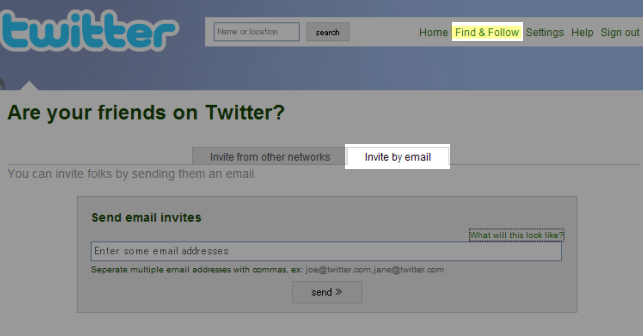 invite by email