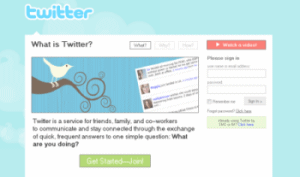Twitter トップページ